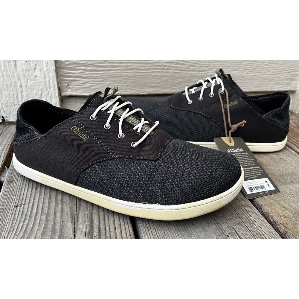 New! Olukai Nohea Moku Men’s 8 Slip On Shoes - Black